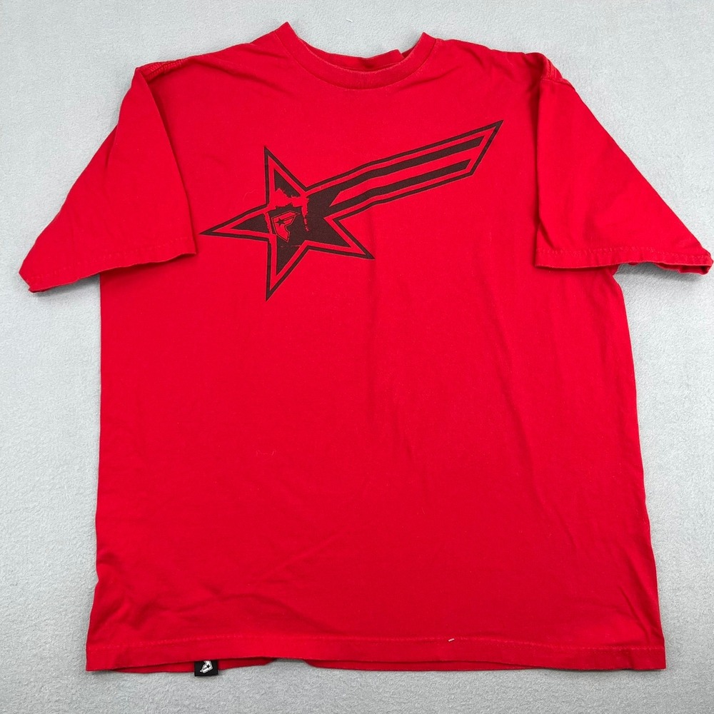 Famous Stars and Straps Mens XL Red Graphic Star Logo Short Sleeve T-Shirt